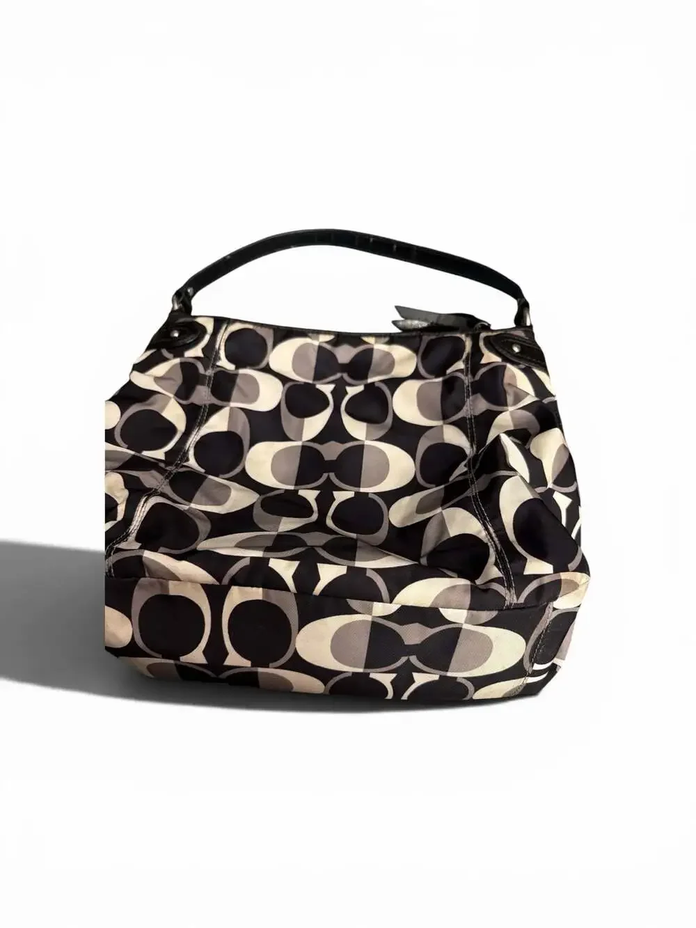 Coach Taylor Optic Signature C Hobo Bag Black Grey F26023 - Picture 1 of 3